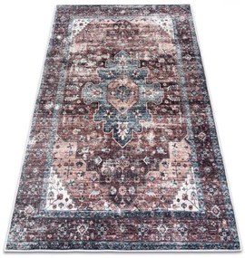 ANDRE 1826 umývací koberec Ornament, protišmykový - čierna / hnedý Veľkosť: 160x220 cm