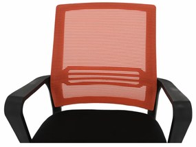 Kondela Kancelárska stolička, sieťovina oranžová/látka čierna, APOLO NEW
