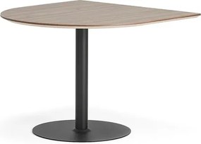 Stôl METRIC, polovičný ovál, 1000x1000x720, čierna/orech