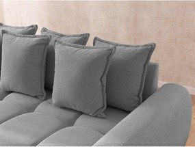 Sivá rohová pohovka (pravý roh/s leňoškou) Albane – Ropez