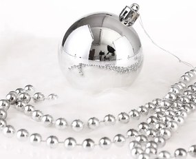 Sada vianočných závesných dekorácií REGALO strieborná (100 ks)