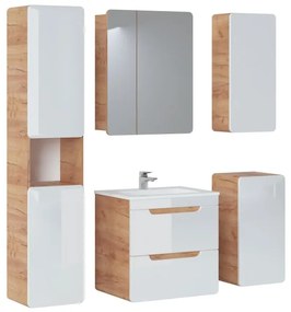 Kúpeľňová závesná skrinka BÁRA 60 cm - so zrkadlom