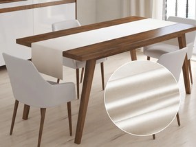 Biante Saténový behúň na stôl polyesterový Satén LUX-017 Smotanový 35x140 cm