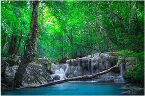 Obraz - Vodopád Erawan, Kanchanaburi, Thajsko (90x60 cm)