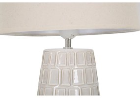 Krémová keramická stolová lampa s textilným tienidlom (výška 44,5 cm) Hole – Mauro Ferretti