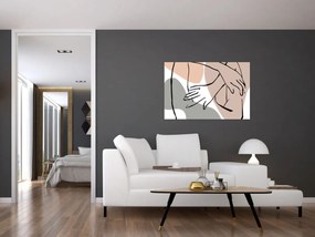 Obraz - Woman body line art N⁰2 (90x60 cm)