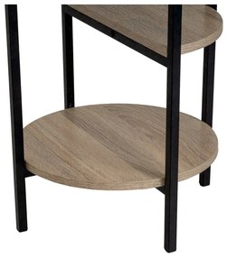 Regál v čierno-prírodnej farbe v dekore duba 40x80 cm – Casa Selección