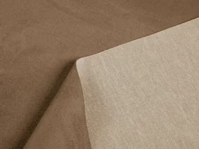 Biante Okrúhly obrus/imitácia brúsenej kože Alcantara ALC-015 Svetlo hnedý Ø 130 cm