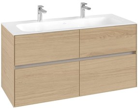 VILLEROY &amp; BOCH Collaro závesná skrinka pod umývadlo, 4 zásuvky, 1196 x 498 x 603 mm, Nordic Oak, C14000VJ