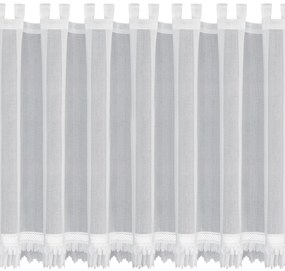 KRÁTKA ZÁCLONA NA PÚTKACH KATRIN 150X90 CM BIELA