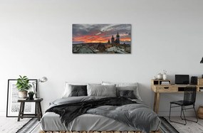 Obraz na plátne Krakow Sunset panorama 125x50 cm