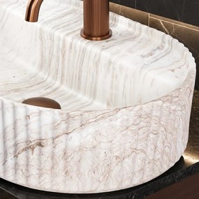 Rea Marcela Kallisto, umývadlo na dosku 500×355×135 mm, béžová matná, REA-U3514