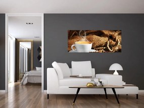 Obraz - Šálka kávy (120x50 cm)