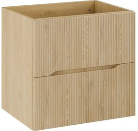 Závěsná skříňka Nordic Beyond s deskou a umyvadlem 60 cm dub cremona