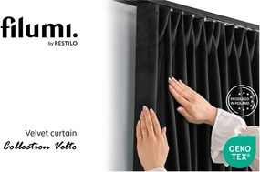 Čierny zamatový dimout záves 200x175 cm Velto – Filumi