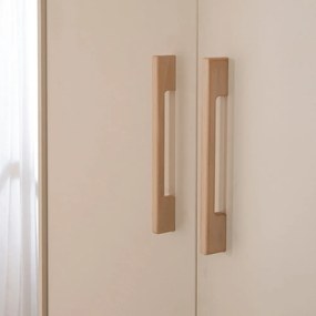 Krémová/v prírodnej farbe detská šatníková skriňa v dekore duba 138x200x55 cm Jil – Roba