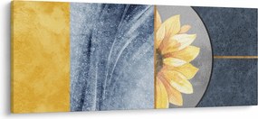 Obraz - Tvary a kvet (120x50 cm)