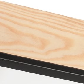 Stropné svietidlo NATURAL SQUARE 2xE27/15W/230V 31x31 cm borovica/čierna