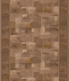 Protišmykový behúň na mieru Tribe 44 hnedý, šíre 100 cm, hnedá, chodba / predsieň, Associated Weavers