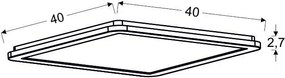 Minimalistické stropné svietidlo do kúpeľne NEXIT – strieborný chróm 40 cm – LED 3000K 24W IP44 stmievateľné stropné svietidlo