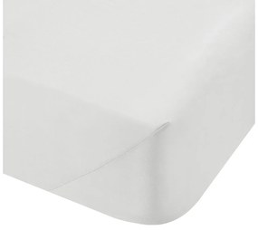 Biela napínacia plachta z bavlneného perkálu 135x190 cm Cotton Percale – Bianca