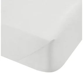 Biela napínacia plachta z bavlneného perkálu 135x190 cm Cotton Percale – Bianca