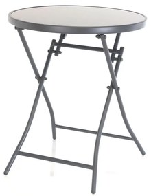 Záhradný skladací stôl Gerardo, čierna / sivá