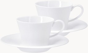 Ručne vyrobené porcelánové šálky na espresso's podšálkami Berlin, 4 ks