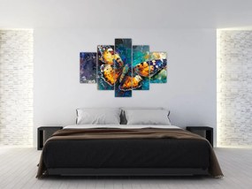Obraz - Motýľ, olejomaľba (150x105 cm)