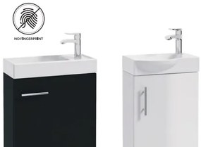 Erga Kim, závesná WC skrinka 39x21x60 cm + keramické umývadlo 40cm, biela lesklá, ERG-207-D-04003+1406