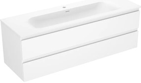 Mexen Orio, kúpeľňová skrinka 140 cm s umývadlom Vela, 2 zásuvky, biela matná, 91A10-14047-2-BFF01-W23M01