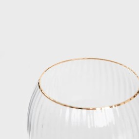 Pohár LYNN na stopke so zlatým okrajom 719721