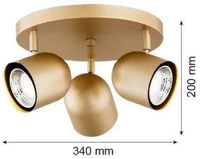 Argon 6249 - Bodové svietidlo ISOLA 3xGU10/5W/230V