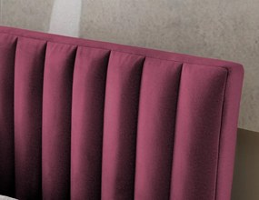 Posteľ Joy 160x200 cm, tmavo ružová látka