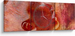 Obraz - Profil ženskej tváre (s hodinami) (90x30 cm)