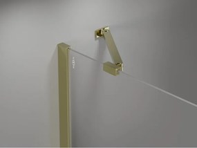 Mexen Mist-H Duo, 2-krídlový výklopný sprchový kút 105 x 90 cm, číre sklo, zlatý lesklý profil, 8A5-105L-090P-50-00