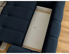 Tmavomodrá rozkladacia/s úložným priestorom rohová pohovka (ľavý roh/do L) Fuji – Bobochic Paris