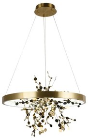 LED Stmievateľný luster na lanku LED/40W/230V 3000-6500K zlatá + diaľkové ovládanie