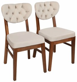 Sada jedálenských stoličiek Elma Beige, 2 ks