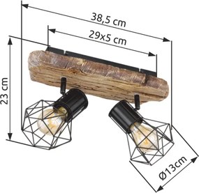 Globo 54017W-2 - Bodové svietidlo PRISKA 2xE27/60W/230V