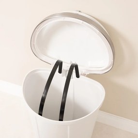 Biely nášľapný plastový odpadkový kôš 50 l – Addis