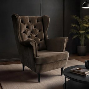 KRESLO UŠIAK BRUNO 2 CHESTERFIELD ROYAL VELVET 196