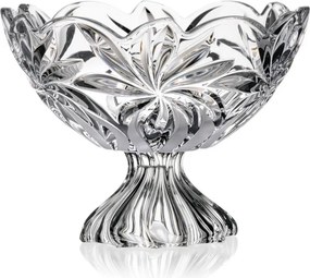 KRIŠTÁĽOVÁ MISKA BOHEMIA FLORA NA NOHE 280MM