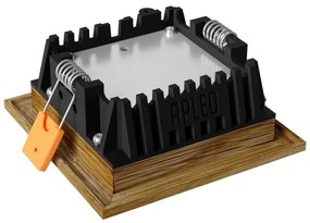 APLED - LED Podhľadové SQUARE WOODLINE LED/3W/230V 4000K 9x9 cm dub masív