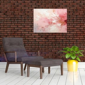 Sklenený obraz - Ružový abstrakt (70x50 cm)