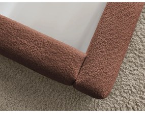 Oranžová čalúnená dvojlôžková posteľ s úložným priestorom s roštom 180x200 cm Orlane – Bobochic Paris