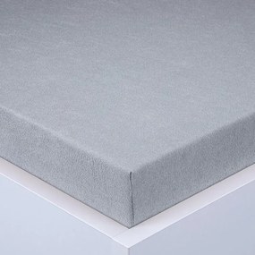 Napínacia plachta na posteľ froté EXCLUSIVE šedá 180 x 200 cm