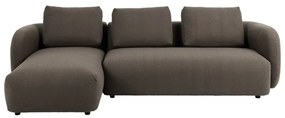 Sivohnedá rohová pohovka z textílie buklé (ľavý roh) Imola – Bonami Selection