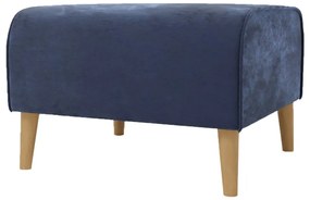 Tmavomodrá zamatová podnožka Carole – Ropez