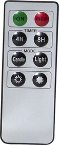 STAR TRADING Voskové LED sviečky s ovládačom White – set 3 ks